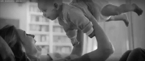 mom talking to baby
