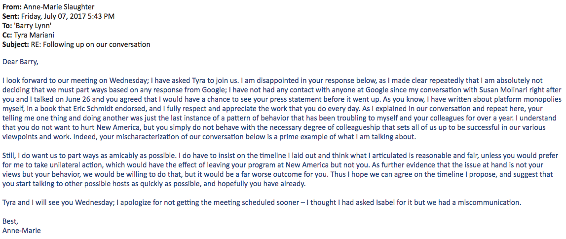 July 7 Email
